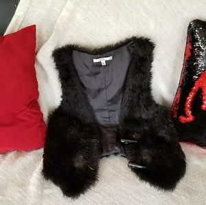 Black Faux Fur vest